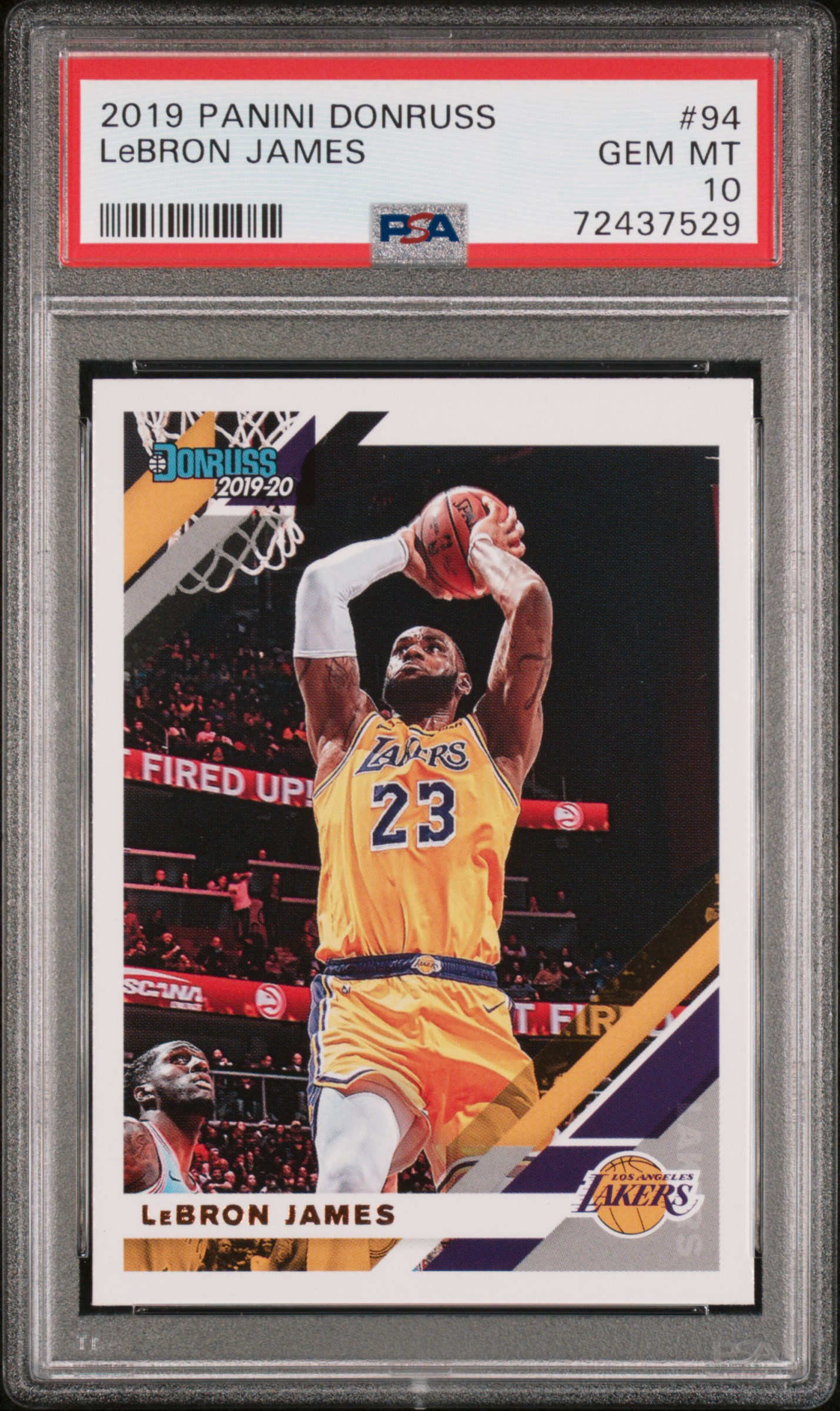LeBron James 2019 Panini Donruss Basketball Card #94 Graded PSA 10
