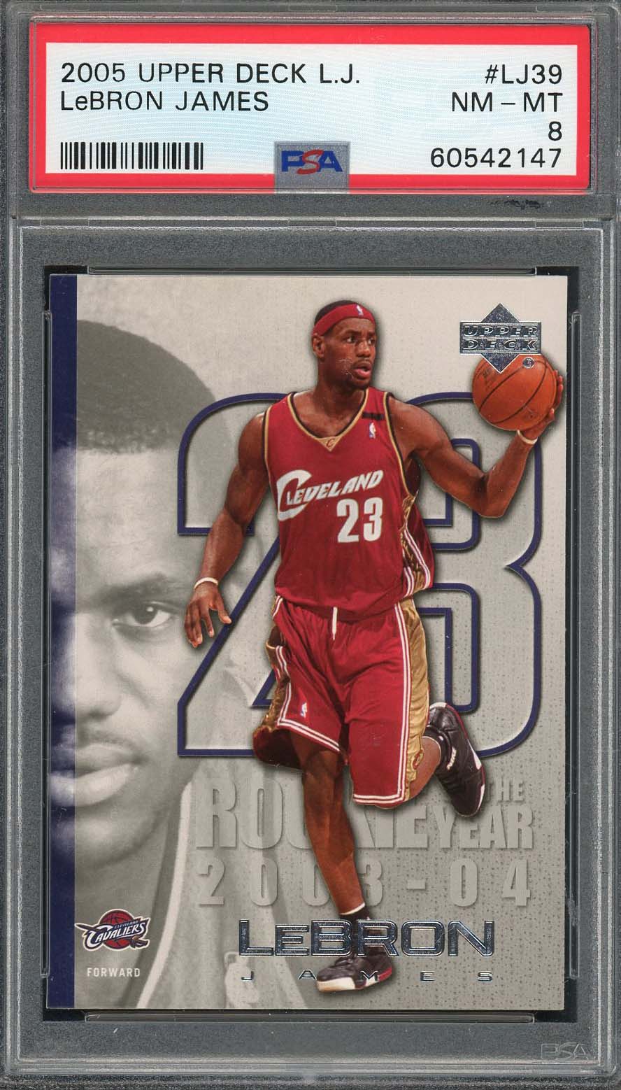 LeBron James 2005 Upper Deck Box Set Basketball Card #LJ39 Graded PSA 8