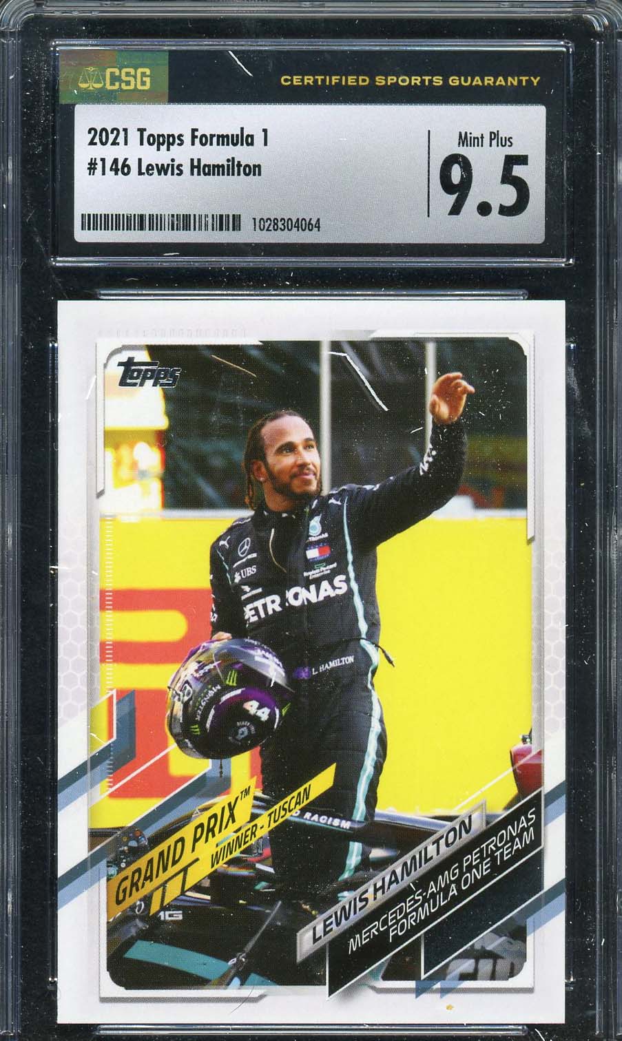 Lewis Hamilton 2021 Topps Formula 1 Racing Card #146 Graded CSG 9.5
