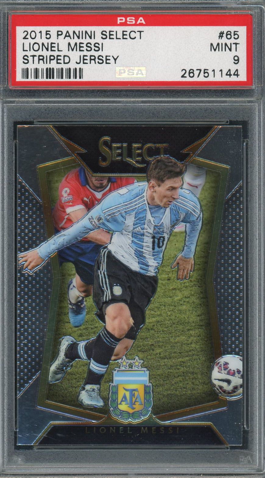 Lionel Messi 2015 Panini Select Soccer Card #65 Graded PSA 9 MINT Lionel Messi 2015 Panini Select Soccer Card #65 Graded PSA 9 MINT