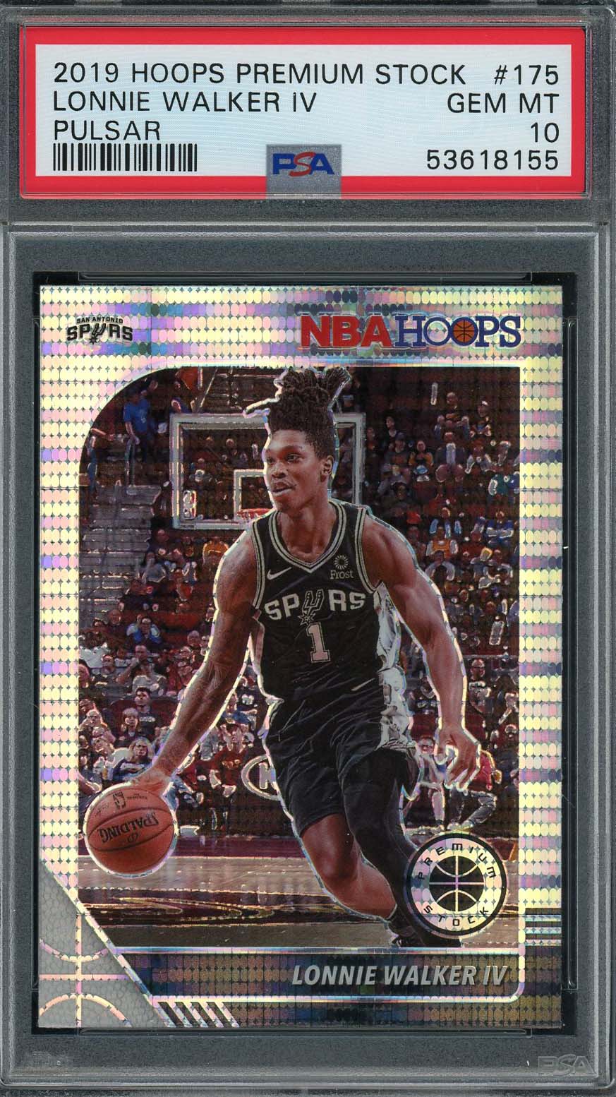 Lonnie Walker IV 2019 Panini Hoops Premium Stock Pulsar Card #175 PSA 10 Lonnie Walker IV 2019 Panini Hoops Premium Stock Pulsar Card #175 PSA 10