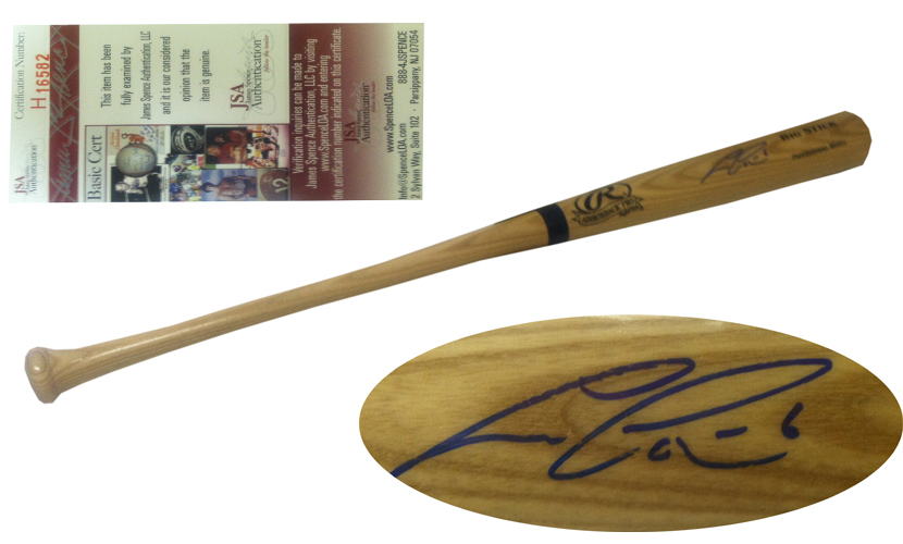 Lorenzo Cain Signed Baseball Bat Kansas City Royals JSA COA