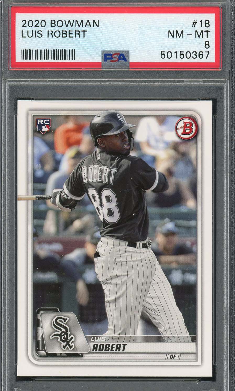 Luis Robert 2020 Bowman Baseball Rookie Card RC #18 Graded PSA 8