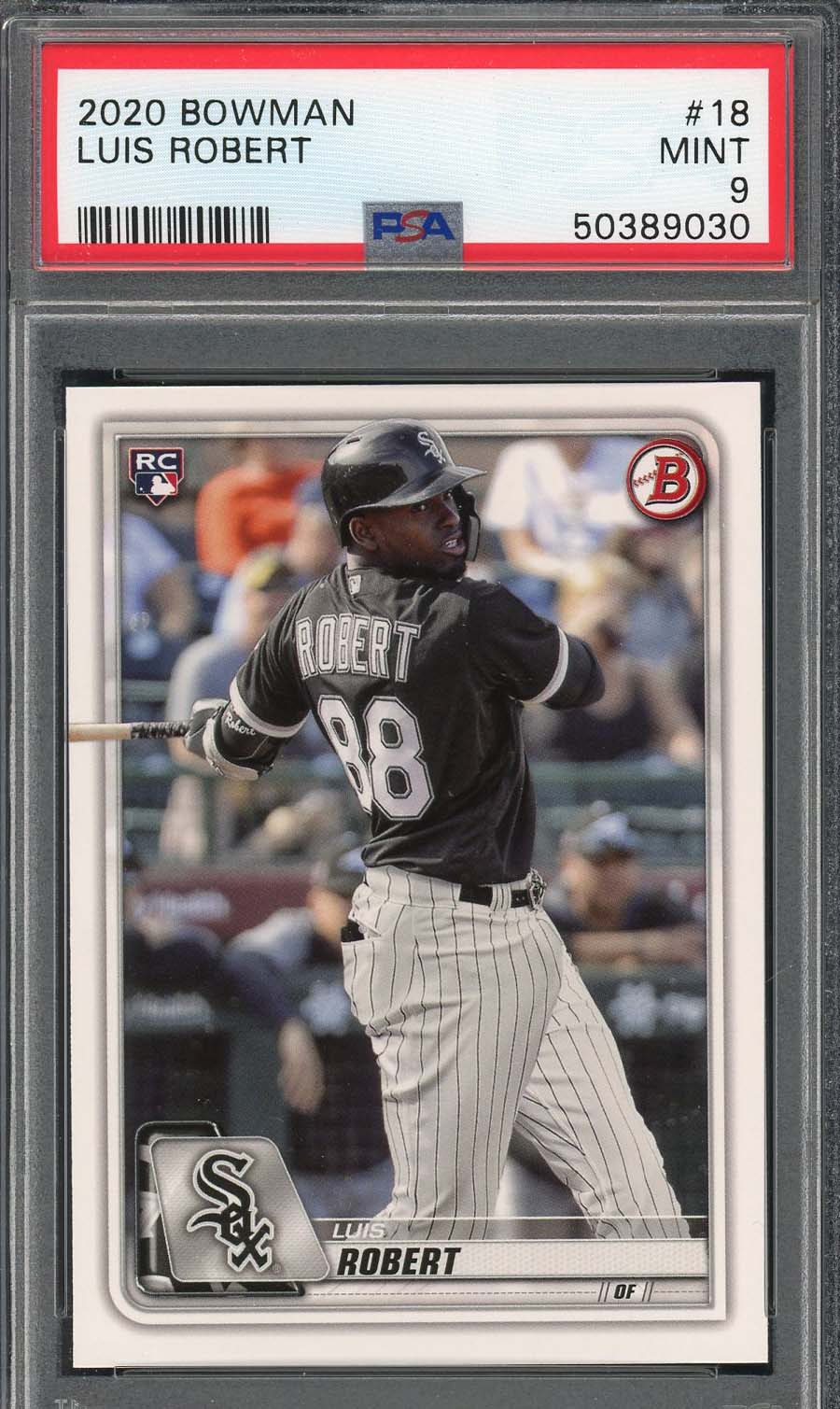 Luis Robert 2020 Bowman Baseball Rookie Card RC #18 Graded PSA 9 MINT