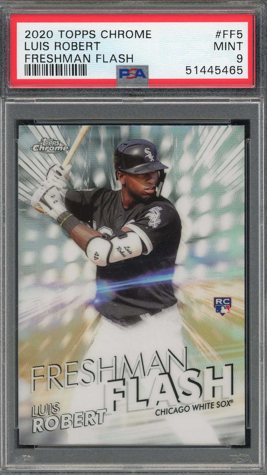 Luis Robert 2020 Topps Chrome Freshman Flash Rookie Card #FF5 Graded PSA 9 Luis Robert 2020 Topps Chrome Freshman Flash Rookie Card #FF5 Graded PSA 9