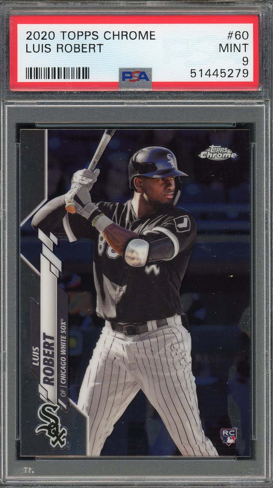 Luis Robert 2020 Topps Chrome Baseball Rookie Card RC #60 Graded PSA 9 Luis Robert 2020 Topps Chrome Baseball Rookie Card RC #60 Graded PSA 9