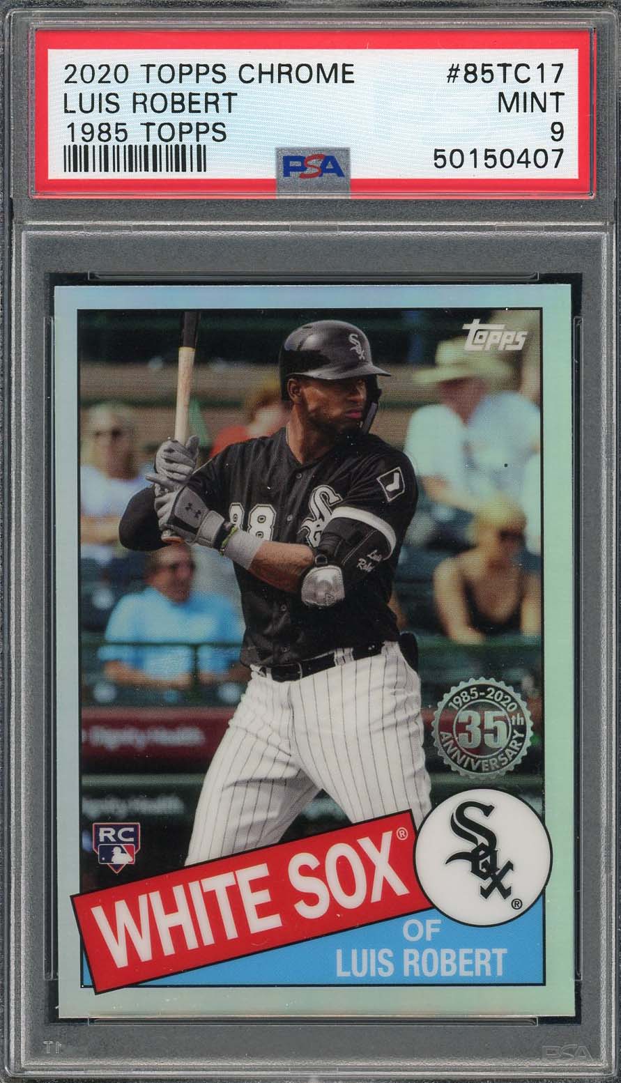 Luis Robert 2020 Topps Chrome 1985 Baseball Rookie Card #85TC17 Graded PSA 9