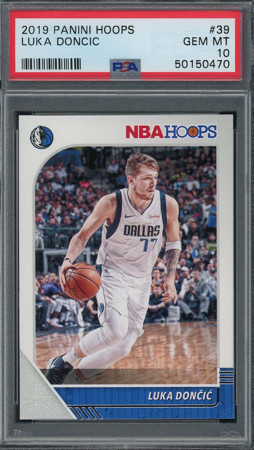 Luka Doncic 2019 Panini Hoops Basketball Card #39 Graded PSA 10