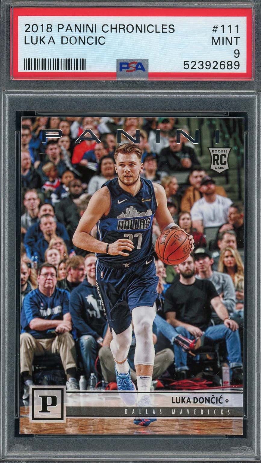 Luka Doncic 2018 Panini Chronicles Basketball Rookie Card #111 Graded PSA 9