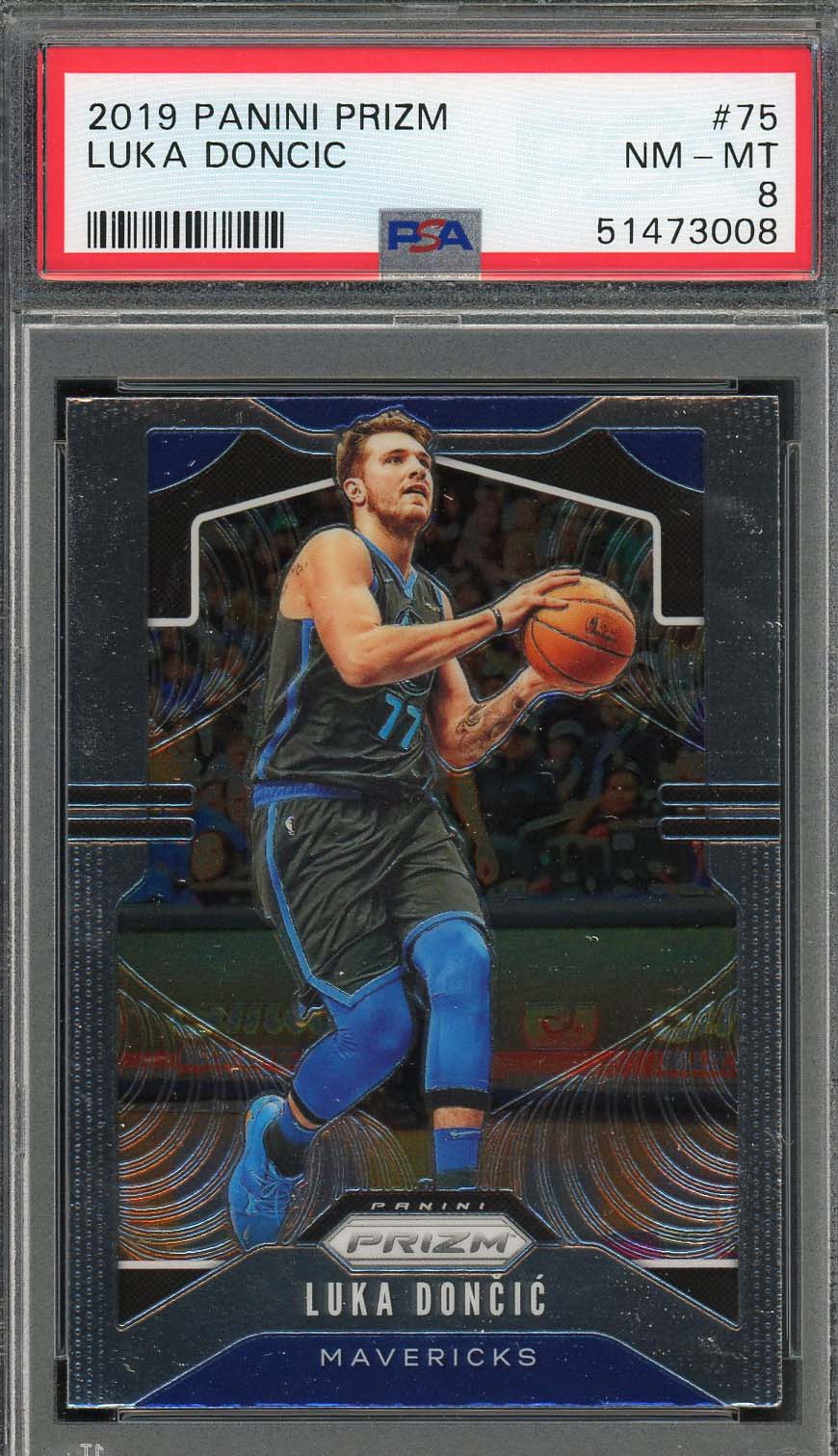 Luka Doncic 2019 Panini Prizm Basketball Card #75 Graded PSA 8 Luka Doncic 2019 Panini Prizm Basketball Card #75 Graded PSA 8