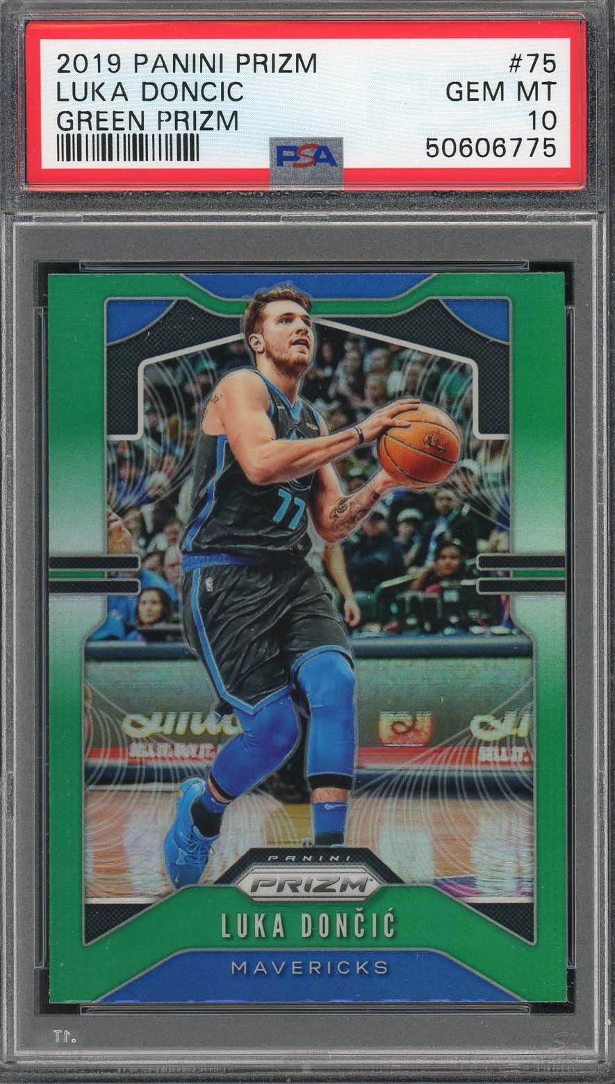 Luka Doncic 2019 Panini Prizm Green Prizm Basketball Card #75 Graded PSA 10 Luka Doncic 2019 Panini Prizm Green Prizm Basketball Card #75 Graded PSA 10