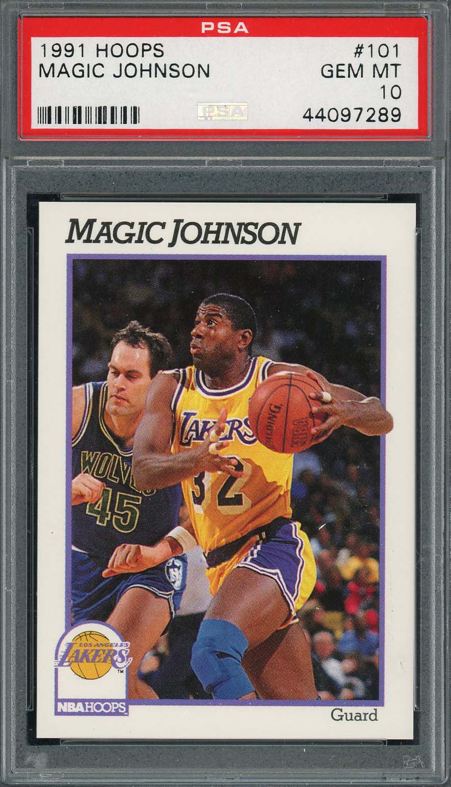 Magic Johnson 1991 Hoops Basketball Card #101 Graded PSA 10