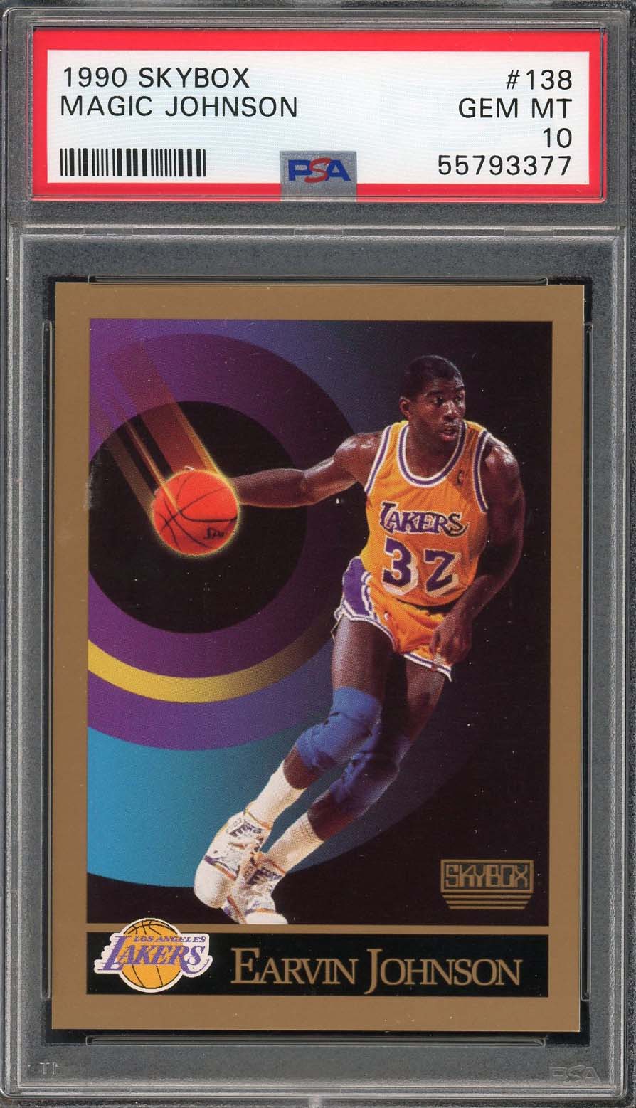 Magic Johnson 1990 Skybox Basketball Card #138 Graded PSA 10