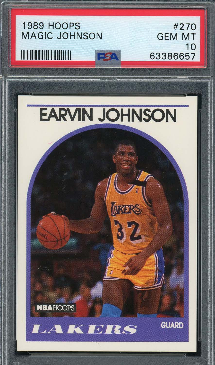 Magic Johnson 1989 Hoops Basketball Card #270 Graded PSA 10