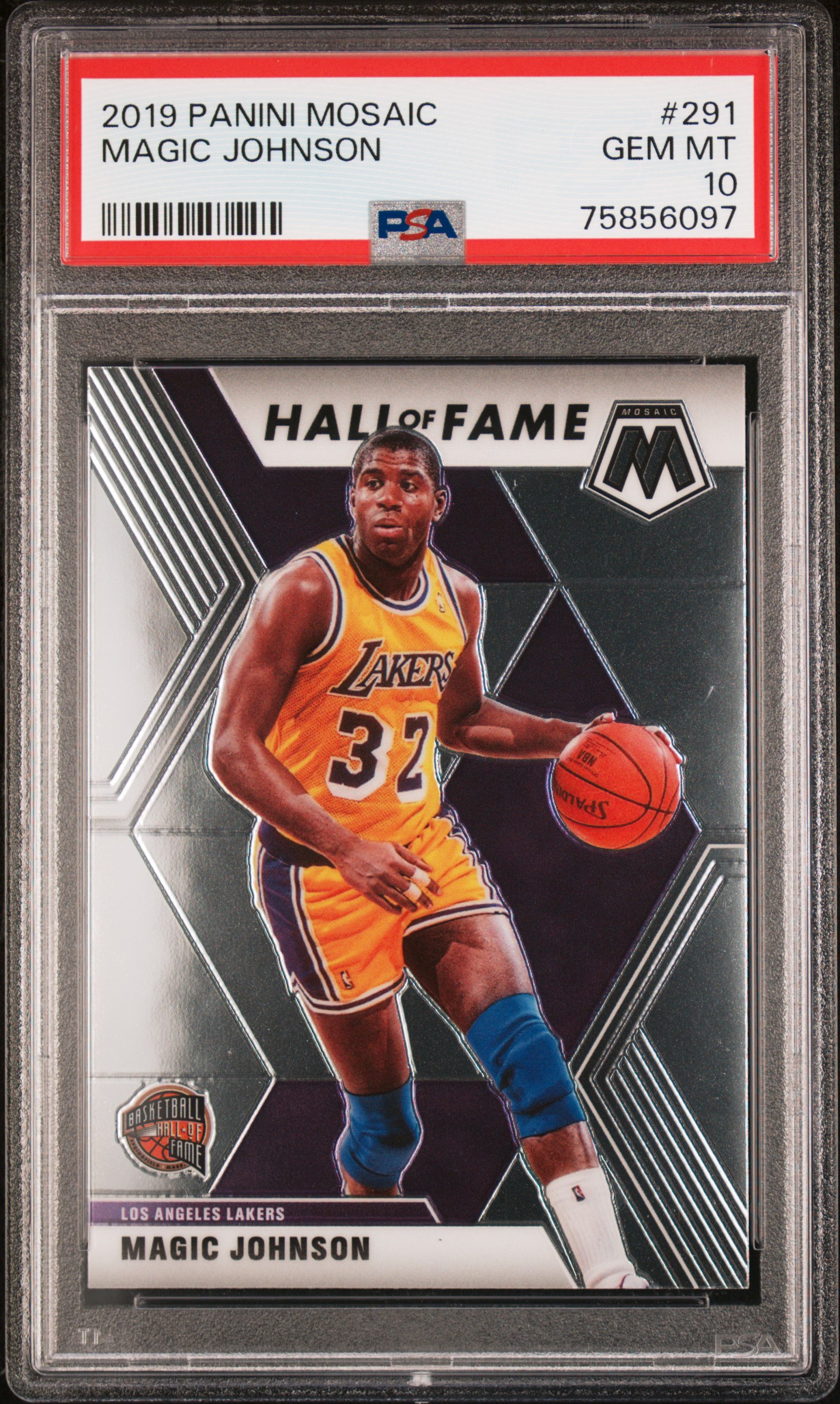Magic Johnson 2019 Panini Mosaic Basketball Card #291 Graded PSA 10