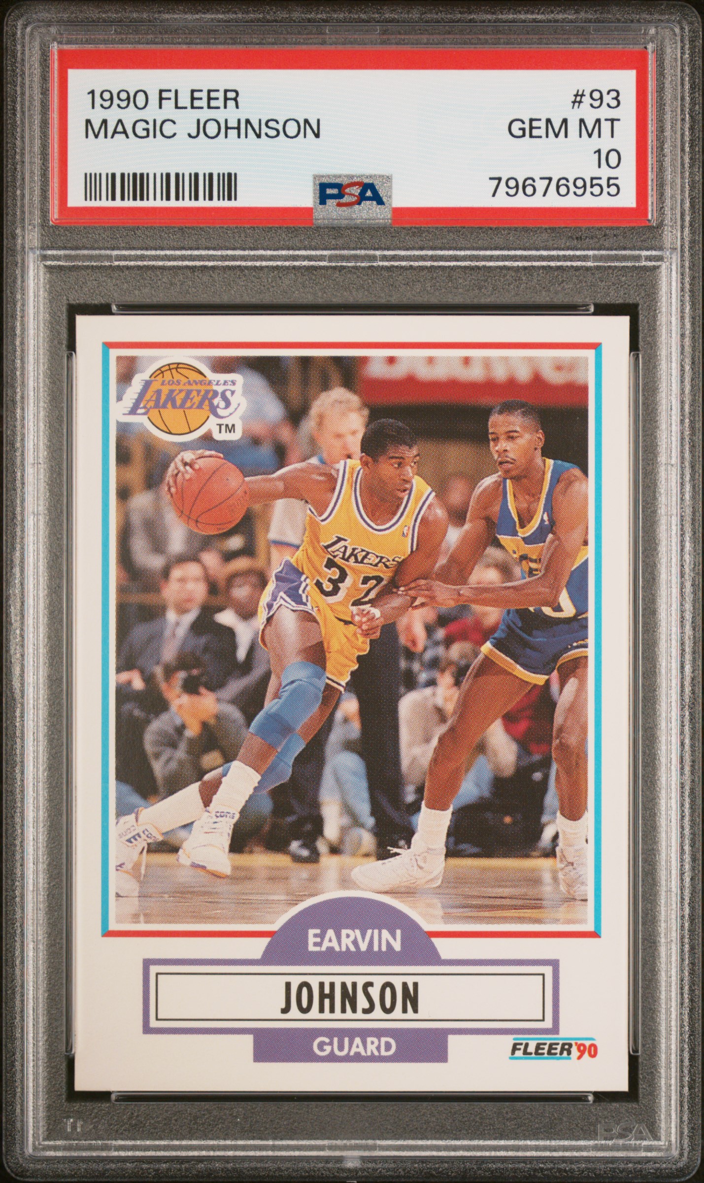 Magic Johnson 1990 Fleer Basketball Card #93 Graded PSA 10