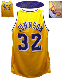 Magic Johnson Autographed LA Lakers Jersey SSG COA