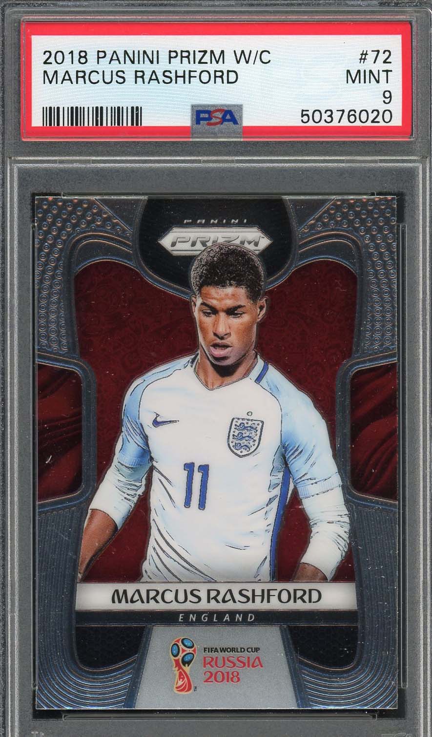 Marcus Rashford 2018 Panini Prizm World Cup Soccer Card #72 Graded PSA 9 Marcus Rashford 2018 Panini Prizm World Cup Soccer Card #72 Graded PSA 9
