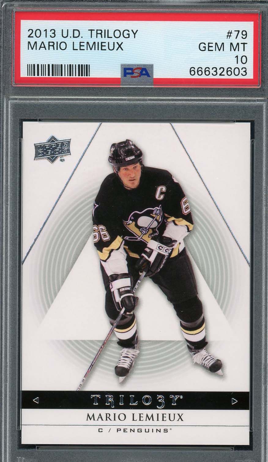 Mario Lemiuex 2013 Upper Deck Trilogy Hockey Card #79 Graded PSA 10 Mario Lemiuex 2013 Upper Deck Trilogy Hockey Card #79 Graded PSA 10