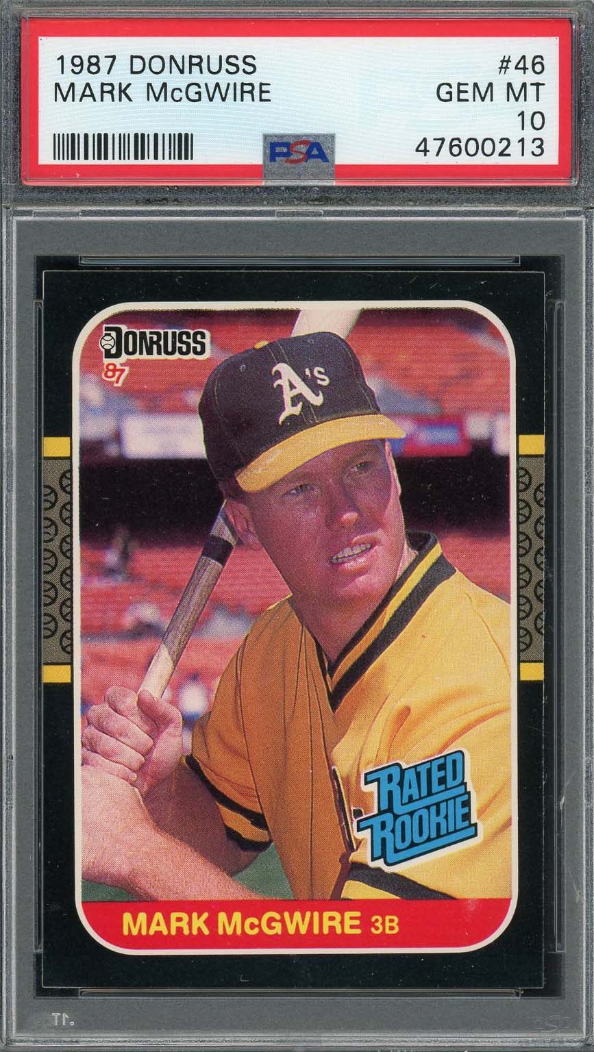 Mark McGwire 1987 Donruss Baseball Rookie Card RC #46 Graded PSA 10
