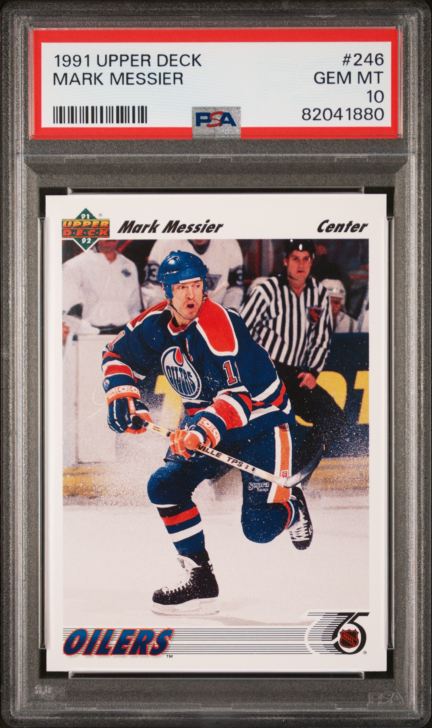 Mark Messier 1991 Upper Deck Hockey Card #246 Graded PSA 10