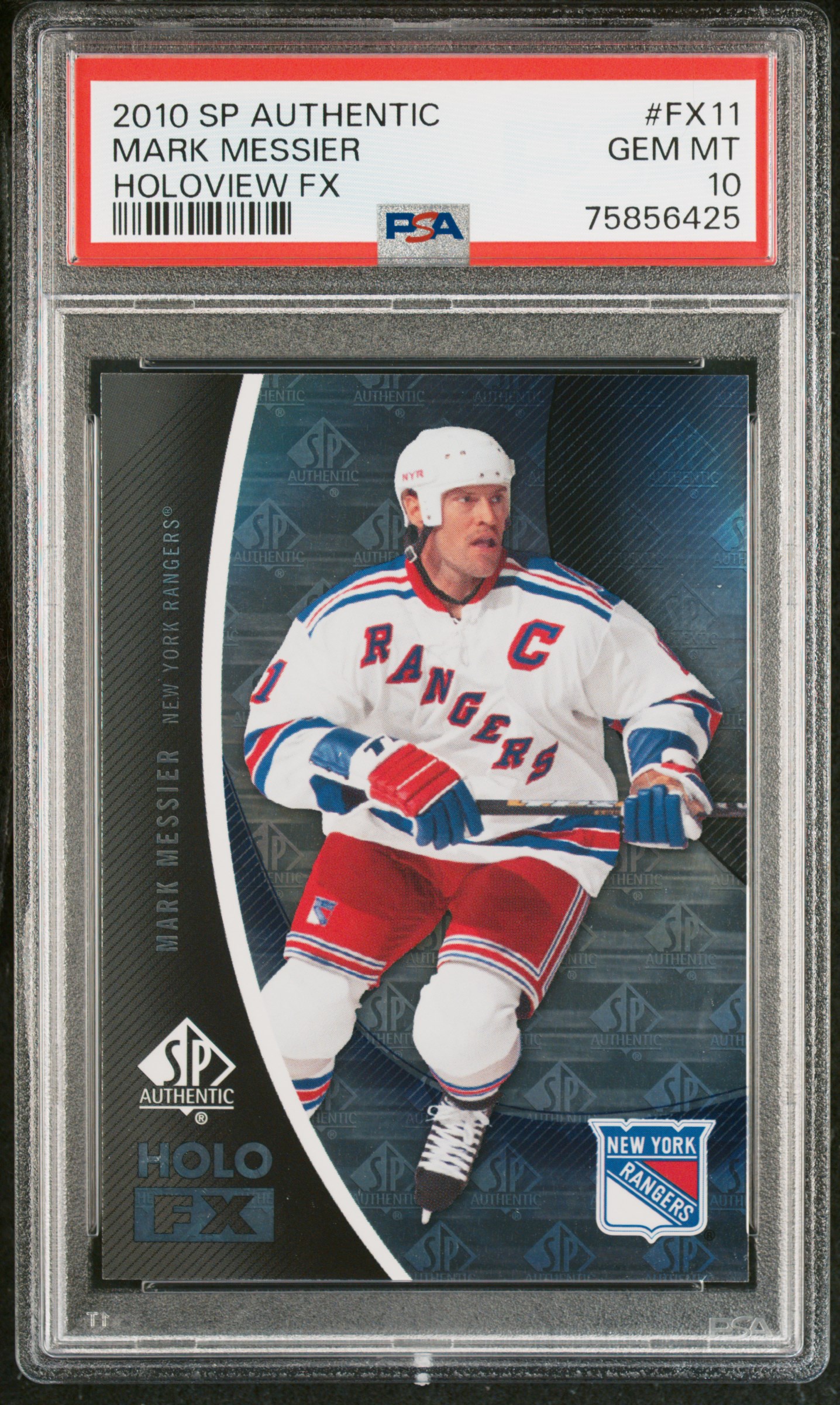 Mark Messier 2010 Upper Deck SP Holoview FX Hockey Card #FX11 Graded PSA 10