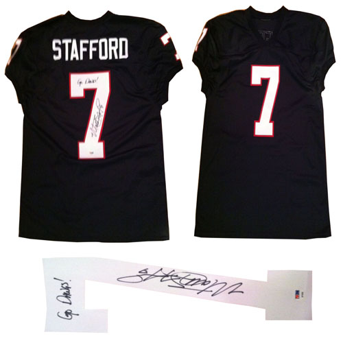 Matthew Stafford Signed Black Georgia Bulldogs Jersey PSA DNA