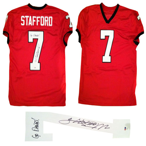 Matthew Stafford Signed Red Georgia Bulldogs Jersey PSA/DNA COA