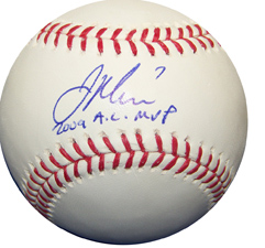 Joe Mauer Signed Baseball w/ 2009 AL MVP insc MLB COA
