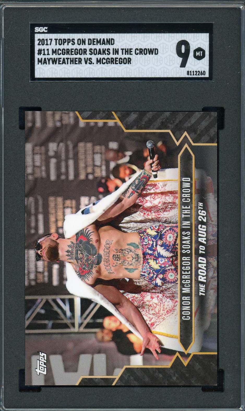 Conor McGregor 2017 Topps On Demand vs Floyd Mayweather Card #11 Graded SGC 9 Conor McGregor 2017 Topps On Demand vs Floyd Mayweather Card #11 Graded SGC 9