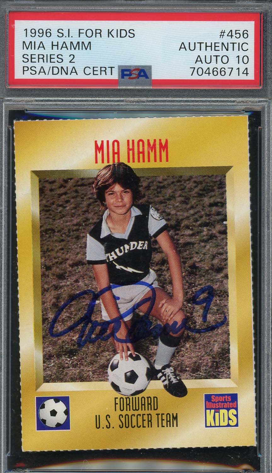 Mia Hamm 1996 S.I. For Kids Series 2 Signed Card #456 Auto PSA 10 70466714