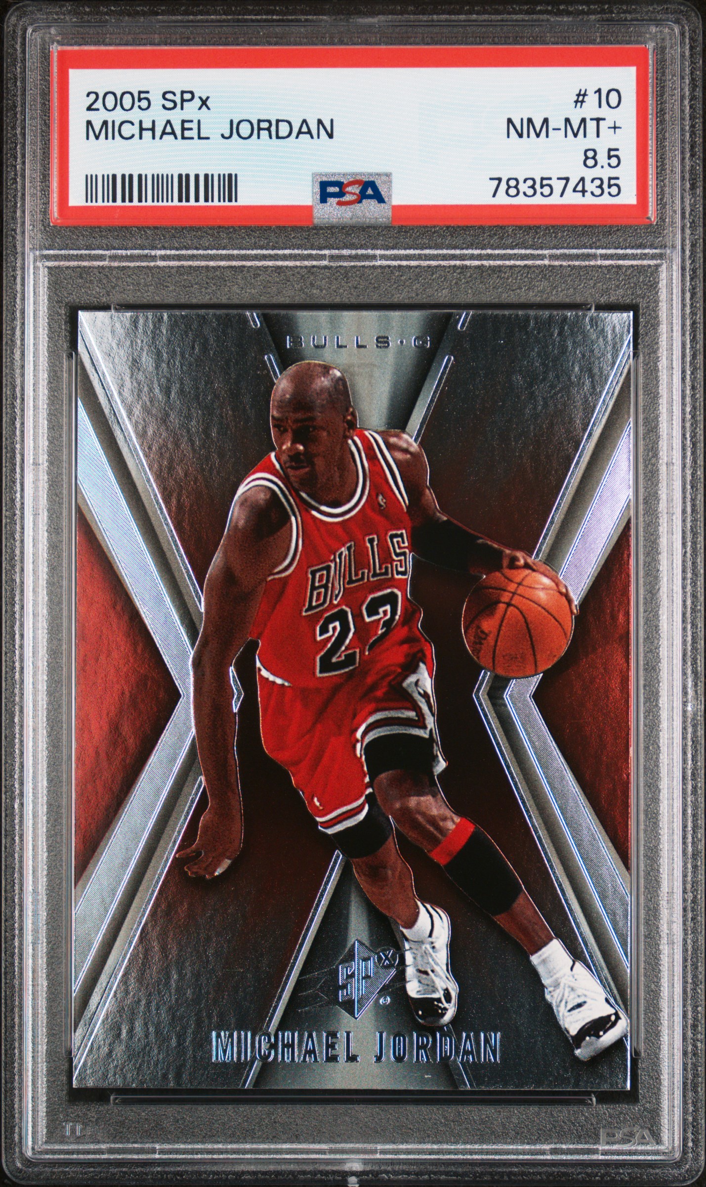 Michael Jordan 2005 Upper Deck SPx Basketball Card #10 Graded PSA 8.5