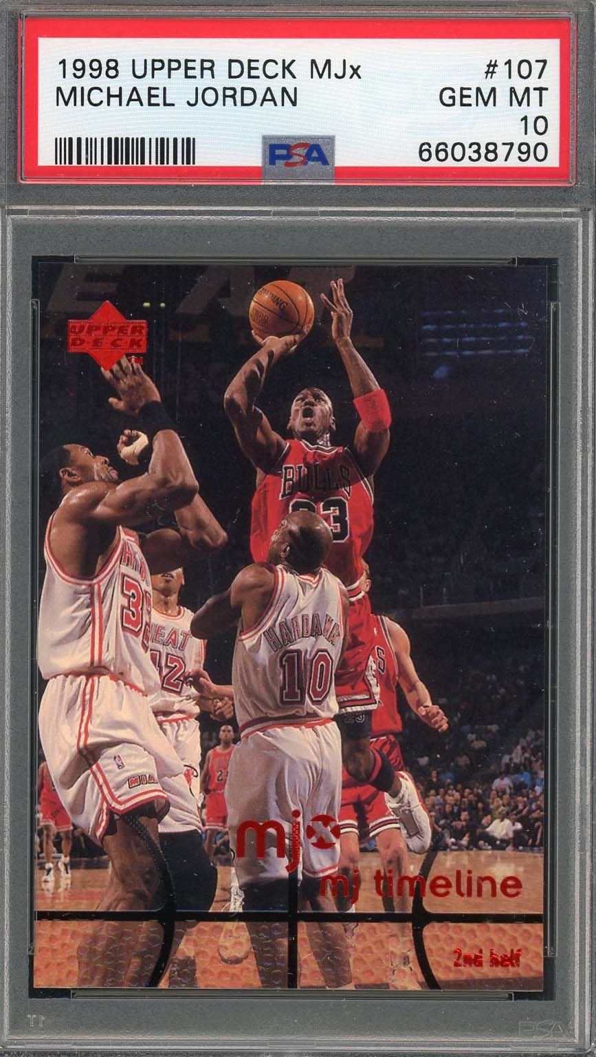Michael Jordan 1998 Upper Deck MJx Basketball Card #107 Graded PSA 10