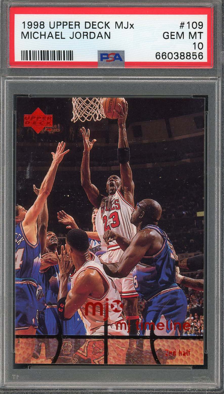 Michael Jordan 1998 Upper Deck MJx Basketball Card #109 Graded PSA 10