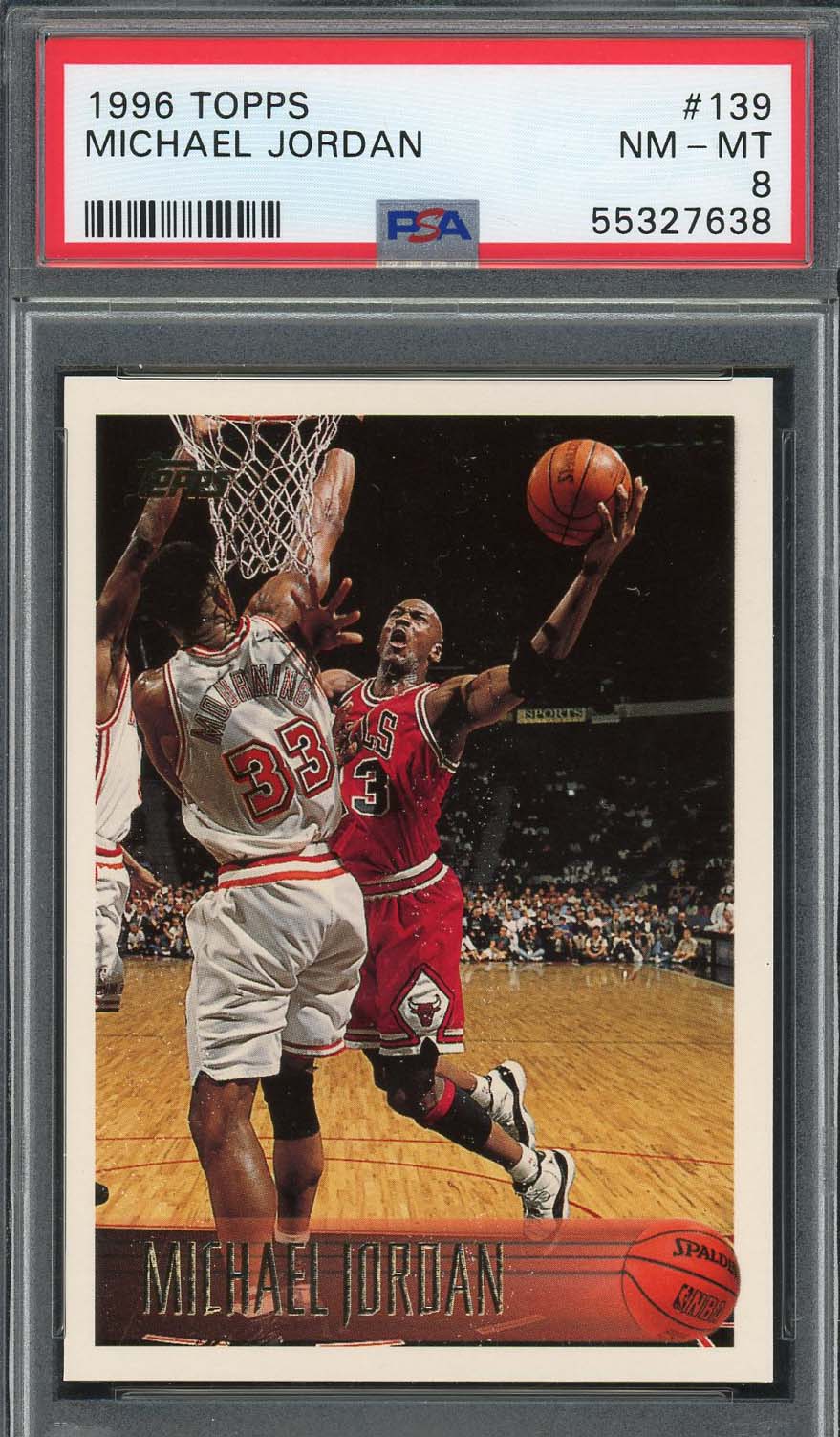 Michael Jordan 1996 Topps Basketball Card #139 Graded PSA 8