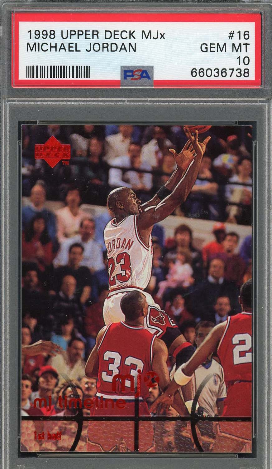 Michael Jordan 1998 Upper Deck MJx Basketball Card #16 Graded PSA 10