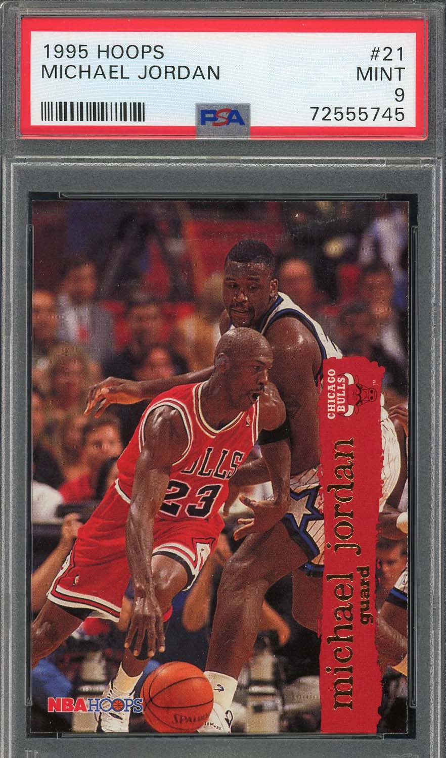 Michael Jordan 1995 Hoops Basketball Card #21 Graded PSA 9