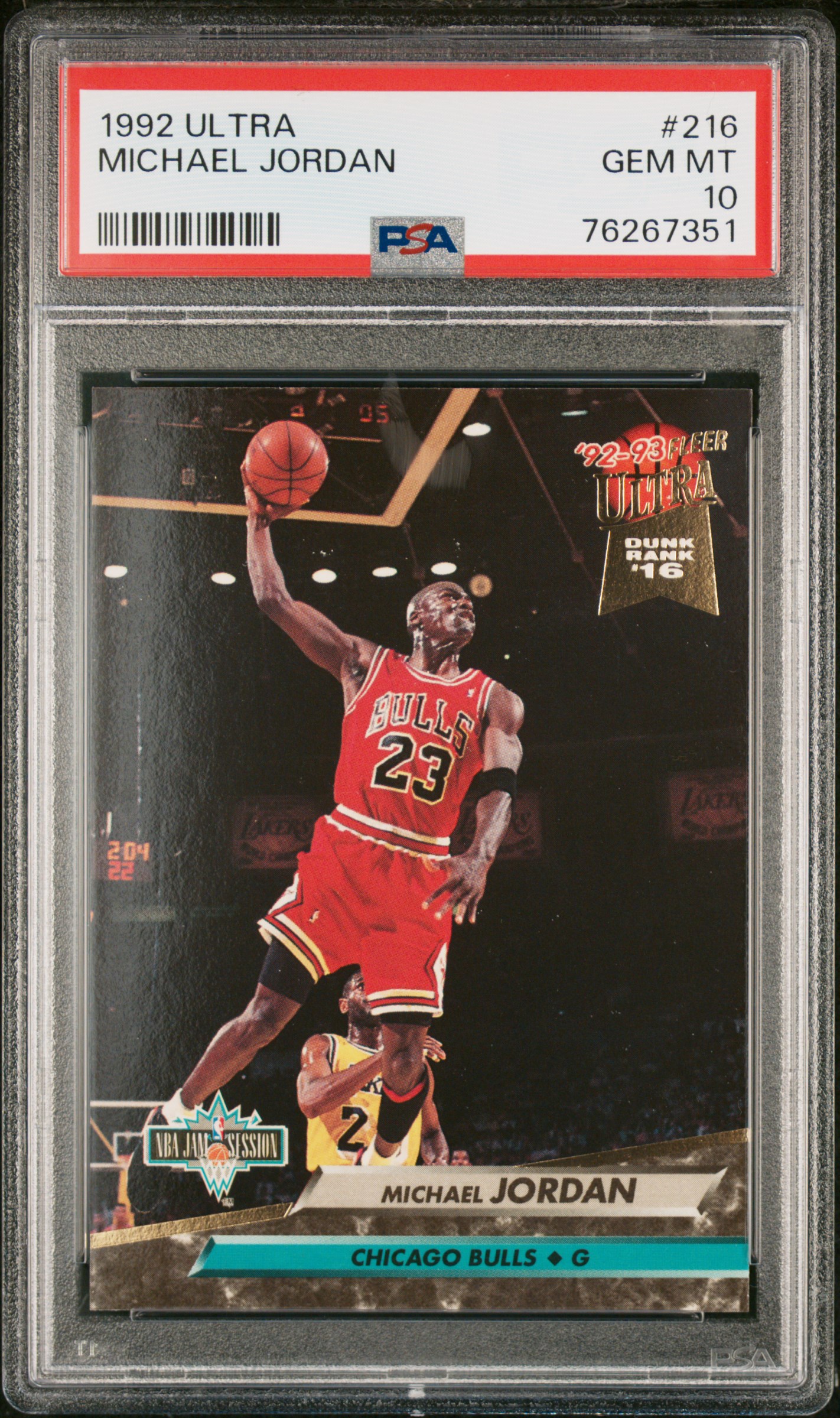 Michael Jordan 1992 Fleer Ultra Basketball Card #216 Graded PSA 10