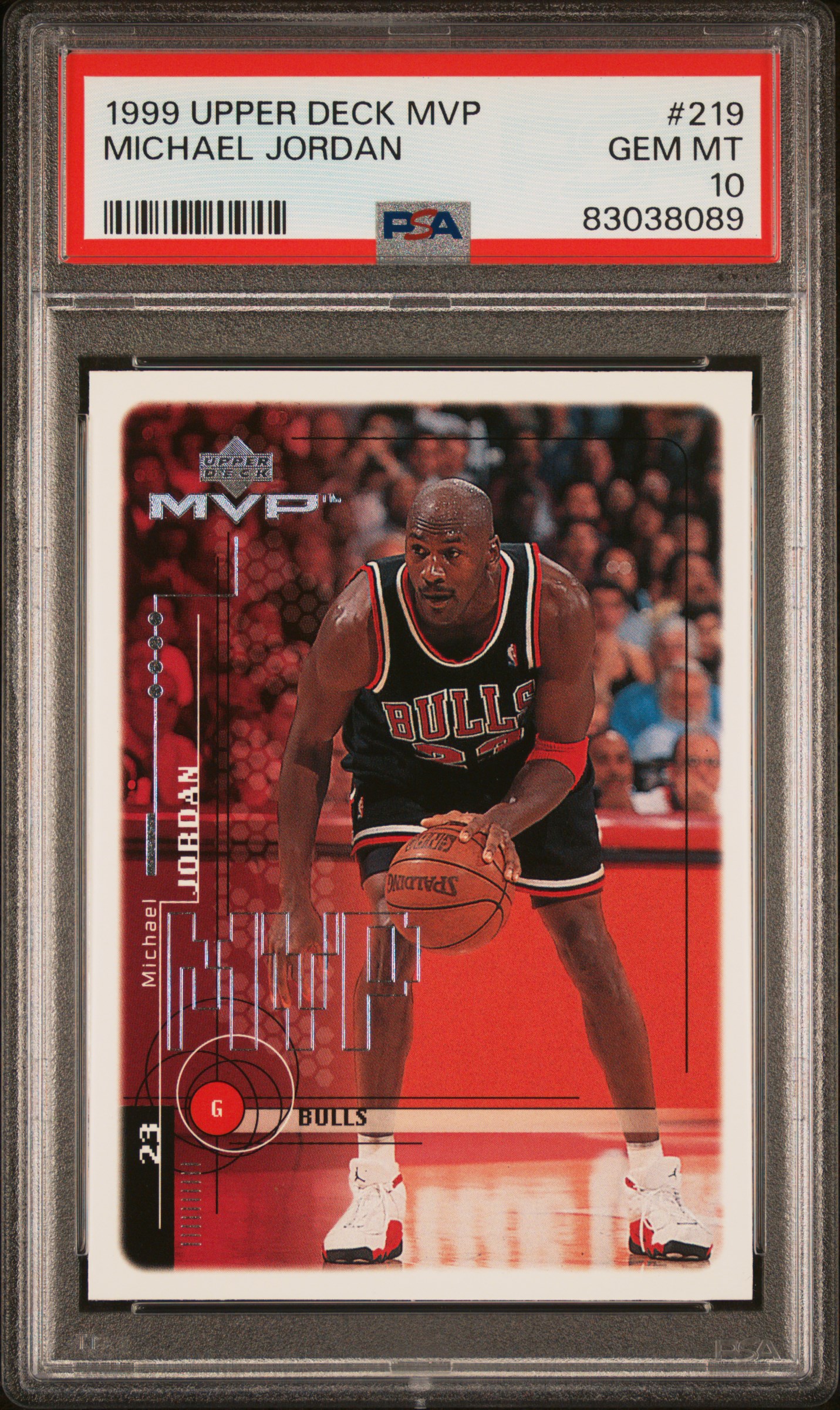 Michael Jordan 1999 Upper Deck MVP Basketball Card #219 Graded PSA 10