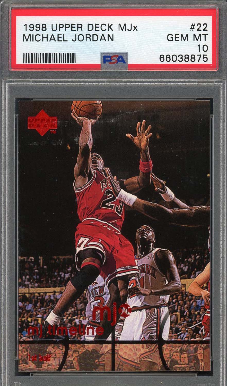 Michael Jordan 1998 Upper Deck Tribute MJx Basketball Card #22 Graded PSA 10