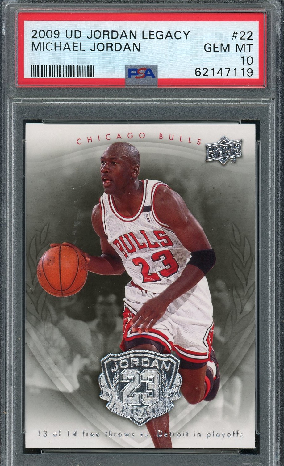 Michael Jordan 2009 Upper Deck Legacy Basketball Card #22 Graded PSA 10