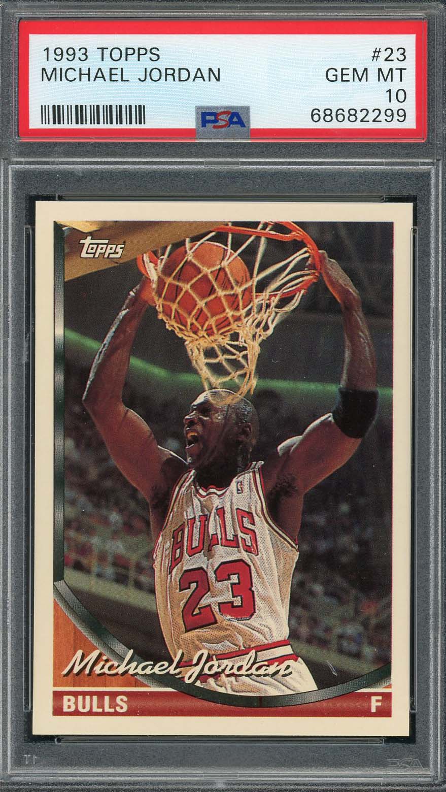 Michael Jordan 1993 Topps Basketball Card #23 Graded PSA 10