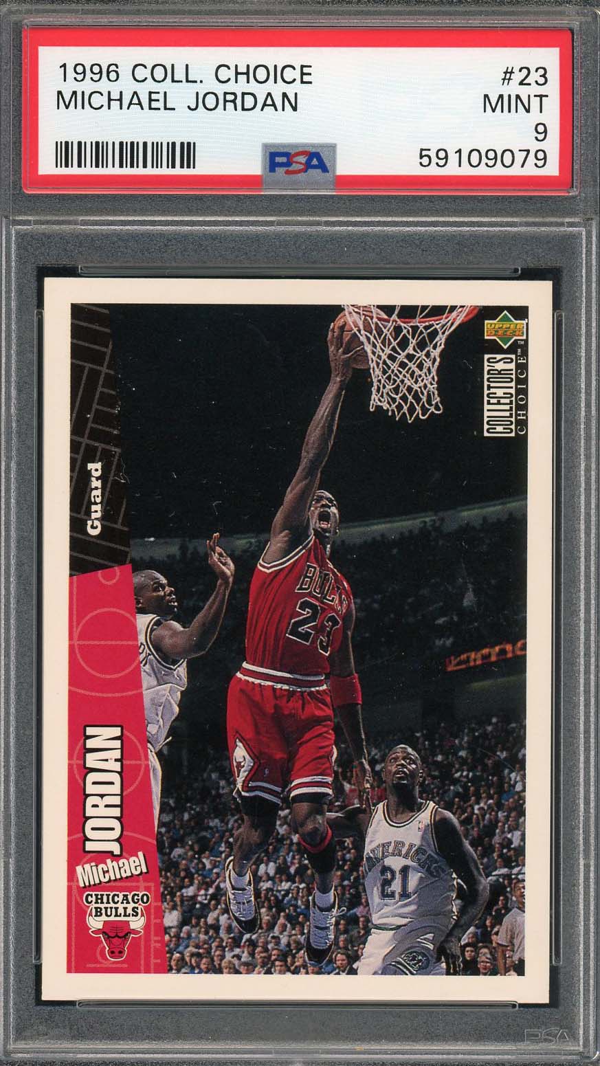 Michael Jordan 1996 Upper Deck Collectors Choice Basketball Card #23 Graded PSA 9 Michael Jordan 1996 Upper Deck Collectors Choice Basketball Card #23 Graded PSA 9