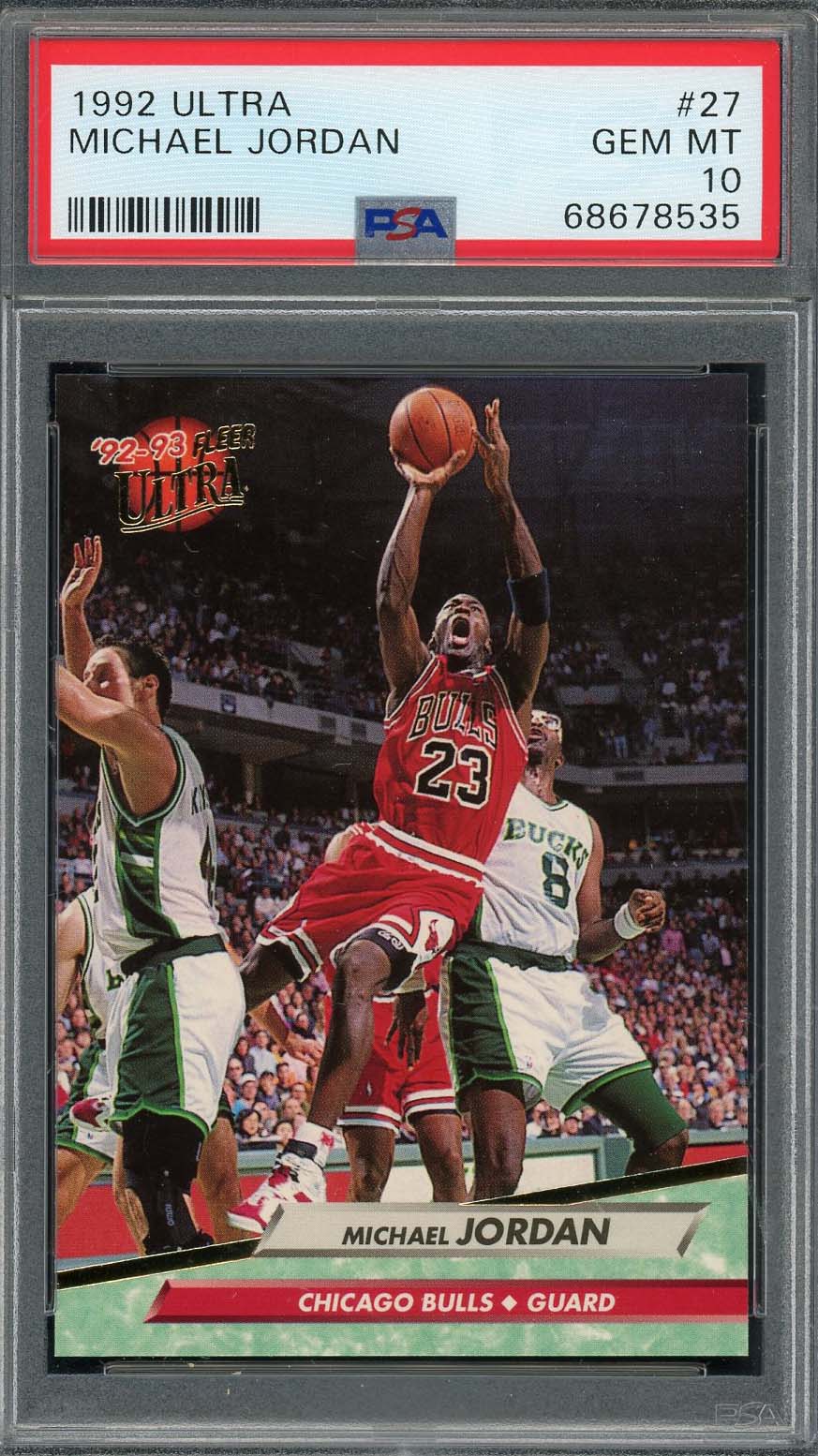 Michael Jordan 1992 Fleer Ultra Basketball Card #27 Graded PSA 10
