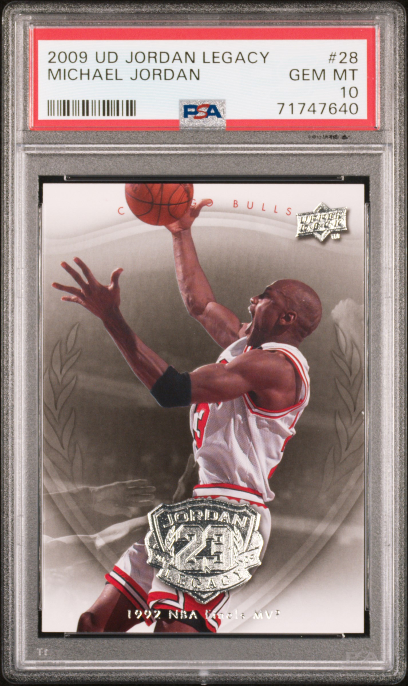 Michael Jordan 2009 Upper Deck Legacy Basketball Card #28 Graded PSA 10