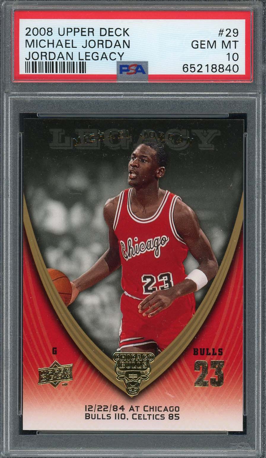 Michael Jordan 2008 Upper Deck Jordan Legacy Basketball Card #29 Graded PSA 10