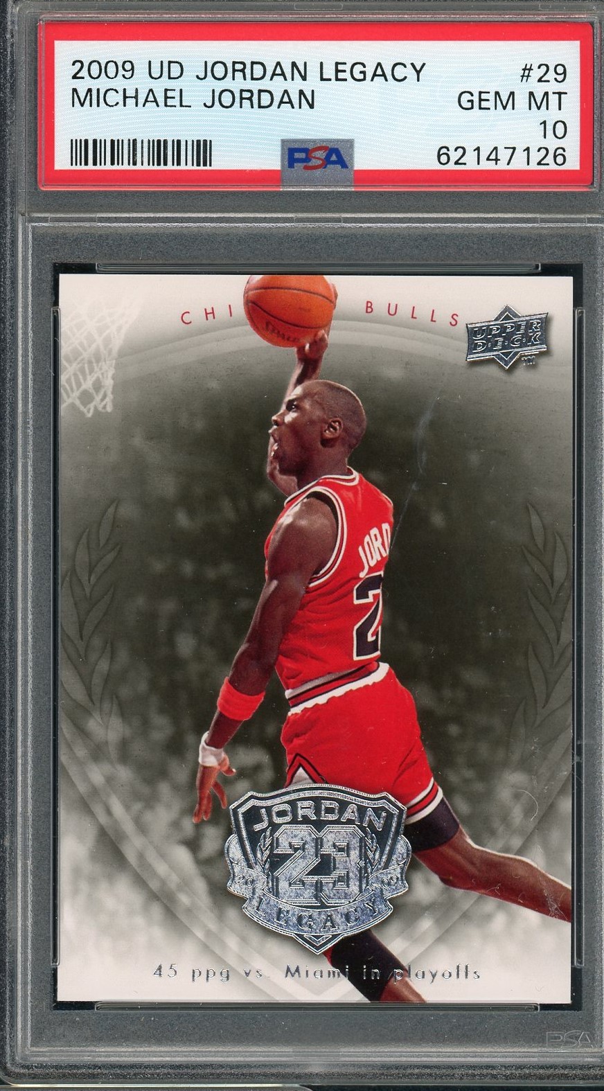 Michael Jordan 2009 Upper Deck Legacy Basketball Card #29 Graded PSA 10