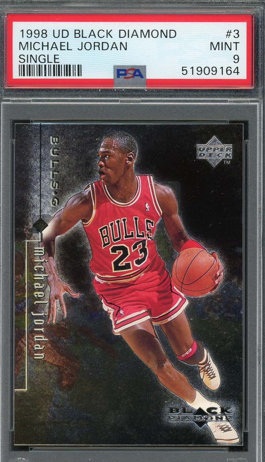 Michael Jordan 1998 Upper Deck Black Diamond Basketball Card #3 Graded PSA 9 Michael Jordan 1998 Upper Deck Black Diamond Basketball Card #3 Graded PSA 9