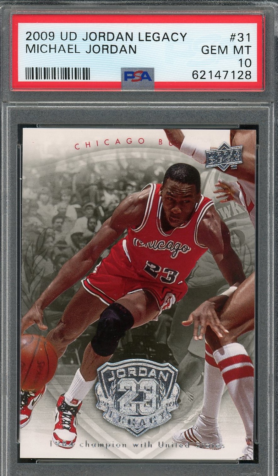 Michael Jordan 2009 Upper Deck Legacy Basketball Card #31 Graded PSA 10
