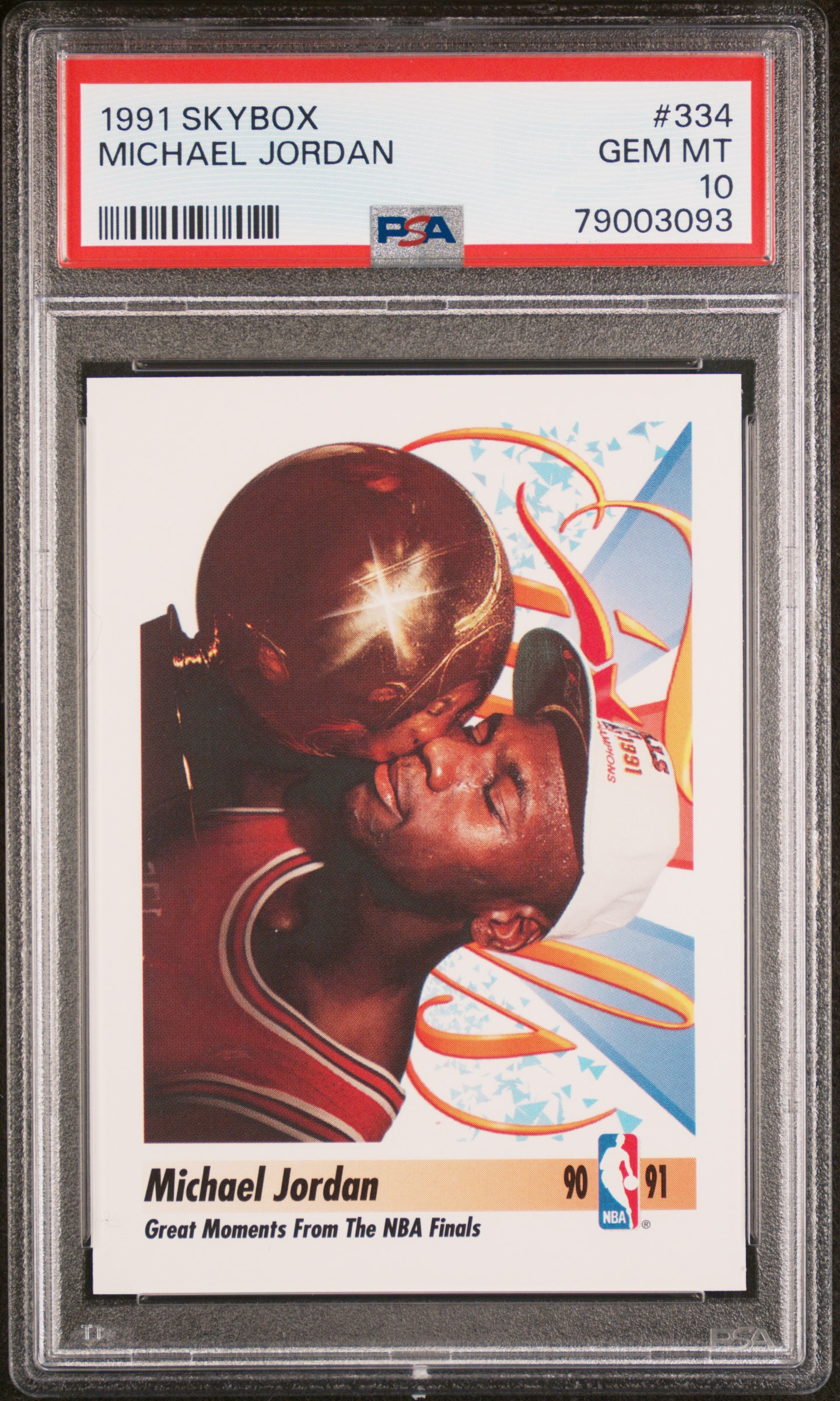 Michael Jordan 1991 Upper Deck Skybox Basketball Card #334 Graded PSA 10